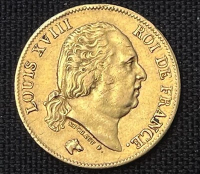 40 Francs Or Louis XVIII 1820 A (Paris) - Photo 1/2