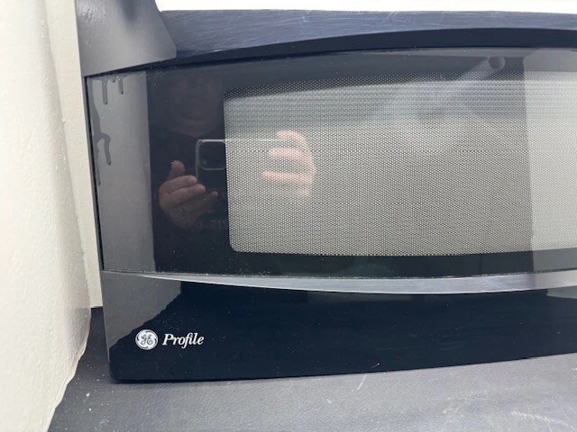 GE Microwave Full Door Assembly Black WB56X10795, WB15X10229 