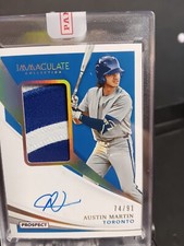 2021 Panini Immaculate Collection Prospect Patch Auto #PPA-AM AUSTIN MARTIN /91