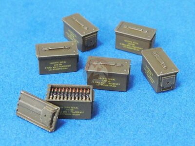 Legend 1/35 Modern .50 Cal Ammo Cans Set (27x Closed + 3x Open & 3 Belts) LF1374