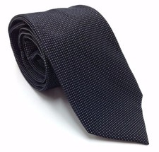  125 Kenneth Cole Men Polka Dot Classic Black Silk Tie Pre-Tied Neck Tie 55x3.25