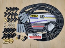 Taylor Spark Plug Wire Set 83055 ThunderVolt 8.2mm Black Straight Universal V8