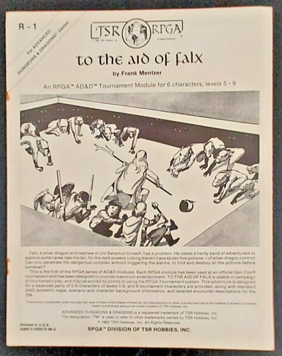 TSR RPGA Module R1 To the Aide of Falx, vintage, Dungeons and Dragons, D&D - Picture 3 of 8