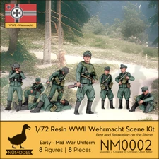 NUMODEL NM0002 | 1/72 Resin WWII Wehrmacht Scene Kit "R&R on the Rhine" | 8pc