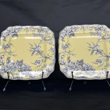 222 Fifth Porcelain Fine China (Set Of 2) Adelaide Yellow 10.5” Dinner Plate