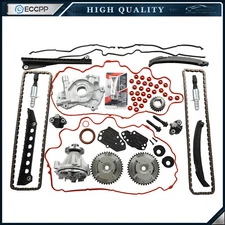 Timing Chain Kit Oil Water Pump Cover Gasket For 04-08 Ford F150 Lincoln 5.4L 3V