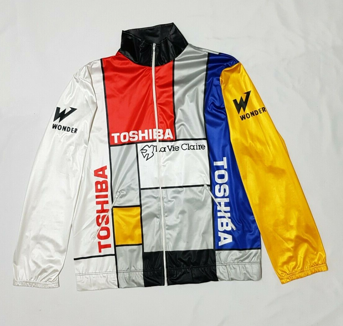 VINTAGE TOSHIBA LA VIE CLAIRE LONG SLEEVE CYCLING JACKET SIZE 4