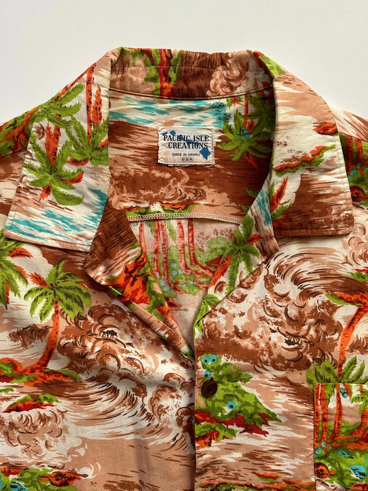 Auténtica camisa hawaiana vintage Pacific Isle Creations XL toda original preciosa Foto 2 de 4