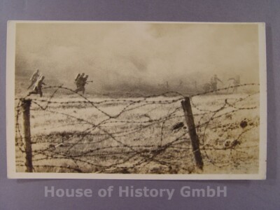 66385: Postkarte: ''Stürmung eines Bunkers Flammenwerfer i. Angriff'', Mitschke