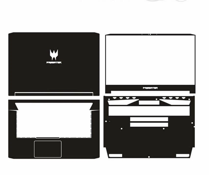 Pegatinas protectoras para computadora portátil Dazzle para Acer Predator Triton 500 PT515 Foto 2 de 4