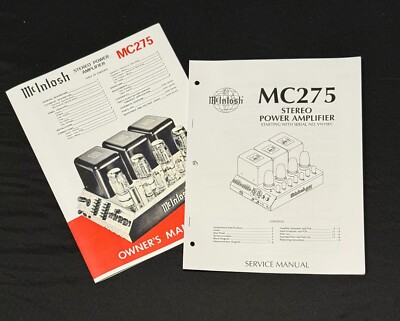 McIntosh MC275 Power Amplifier Service/Owner's manual, MA230, C24, MC3500 OWNER