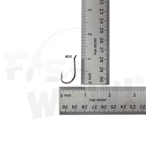 20 un. ganchos de pulpo en forma de J para peces talla 2/0 níquel negro alto carbono - Imagen 2 de 5