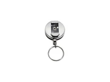 Advantus 75545 Heavy-Duty Retractable ID Card Reel, 18" Extension, Black/Chrome,