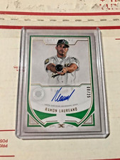 2019 Topps Definitive Ramon Laureano RC Auto /25 Green Color Match Rookie RAW
