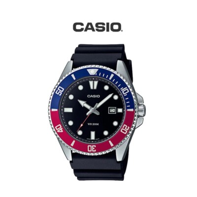 CASIO Men's Wrist Watch MDV-107-1A3 | Diver Style, Analog Display, Resin Band, 2