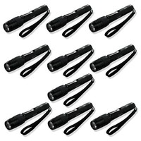 Mellert 10X Cree LED Taschenlampe 100 M IP44 Schwarz Lampe Leuchte Security Zoom