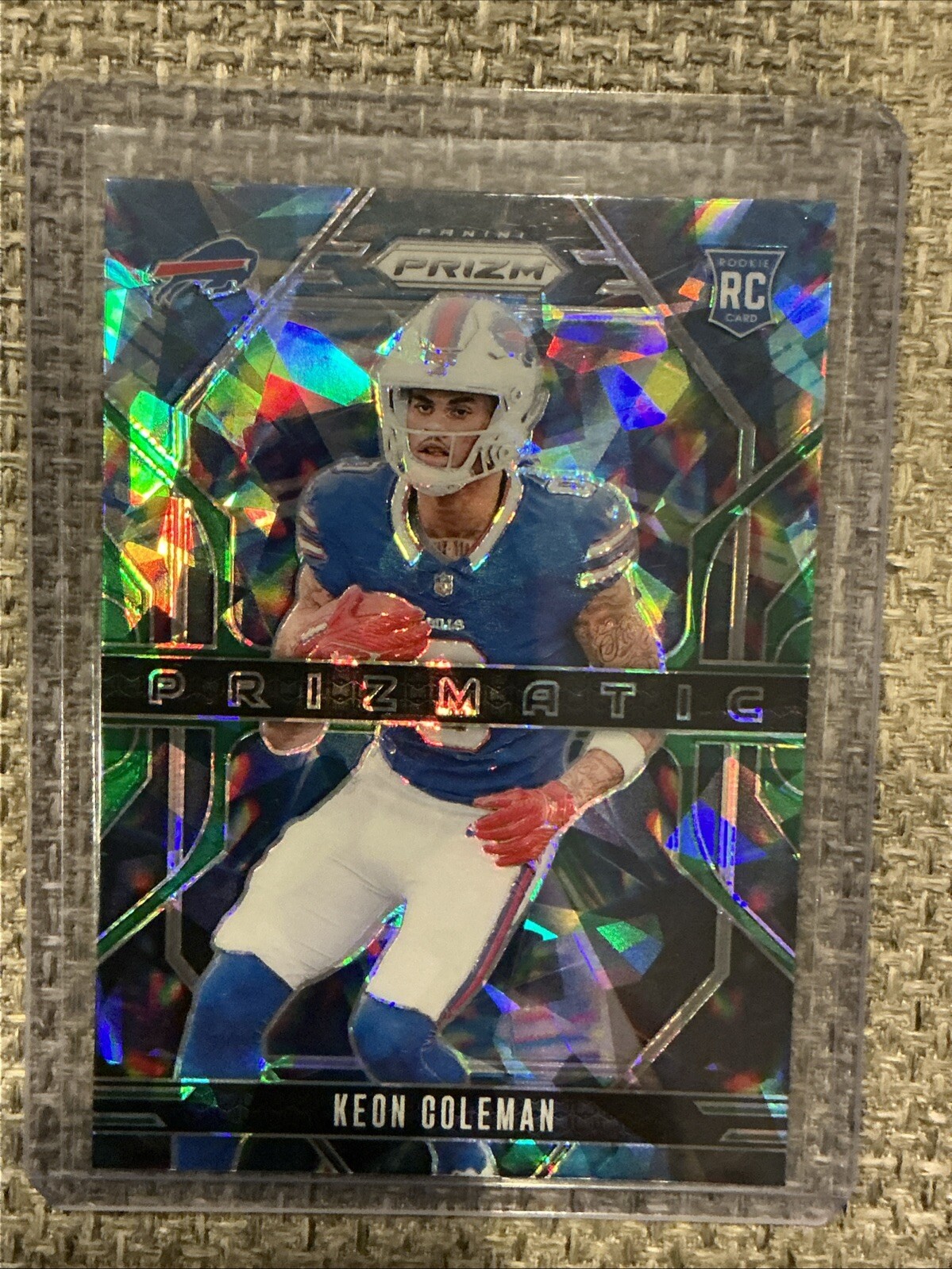 2024 Panini Prizm Football - Keon Coleman RC - Prizmatic Green Ice Prizm