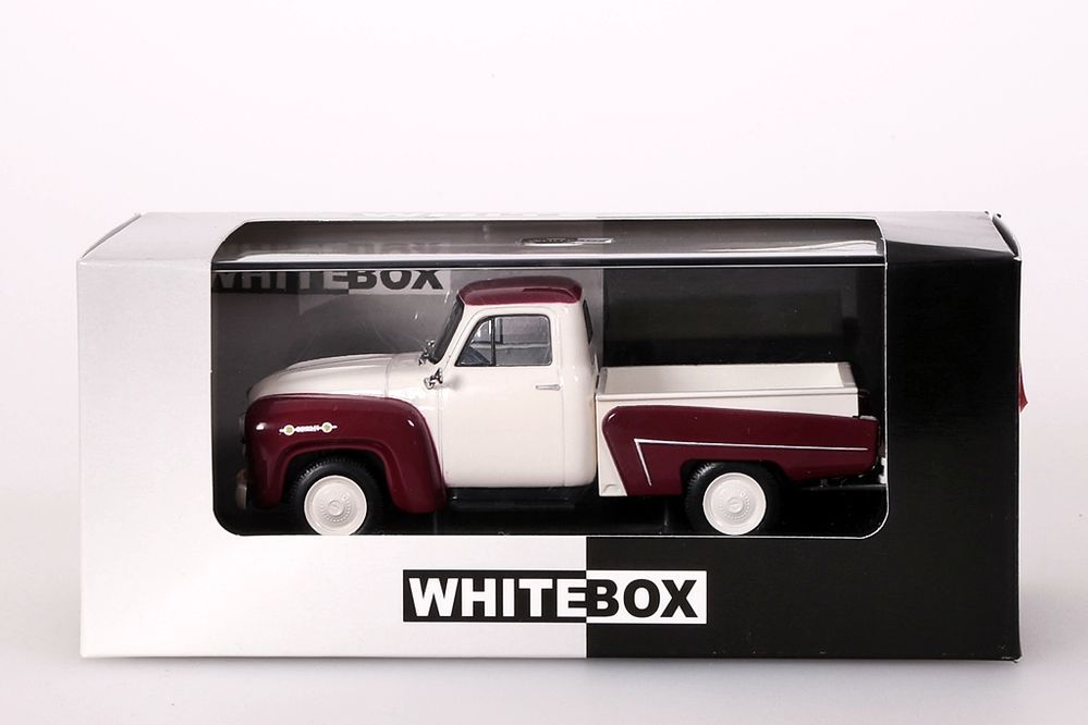 Modèle Réduit 1/43 Chevrolet 3100 Pick-up Rouge Et Blanc - WhiteBox, Neuf Sous Boîte