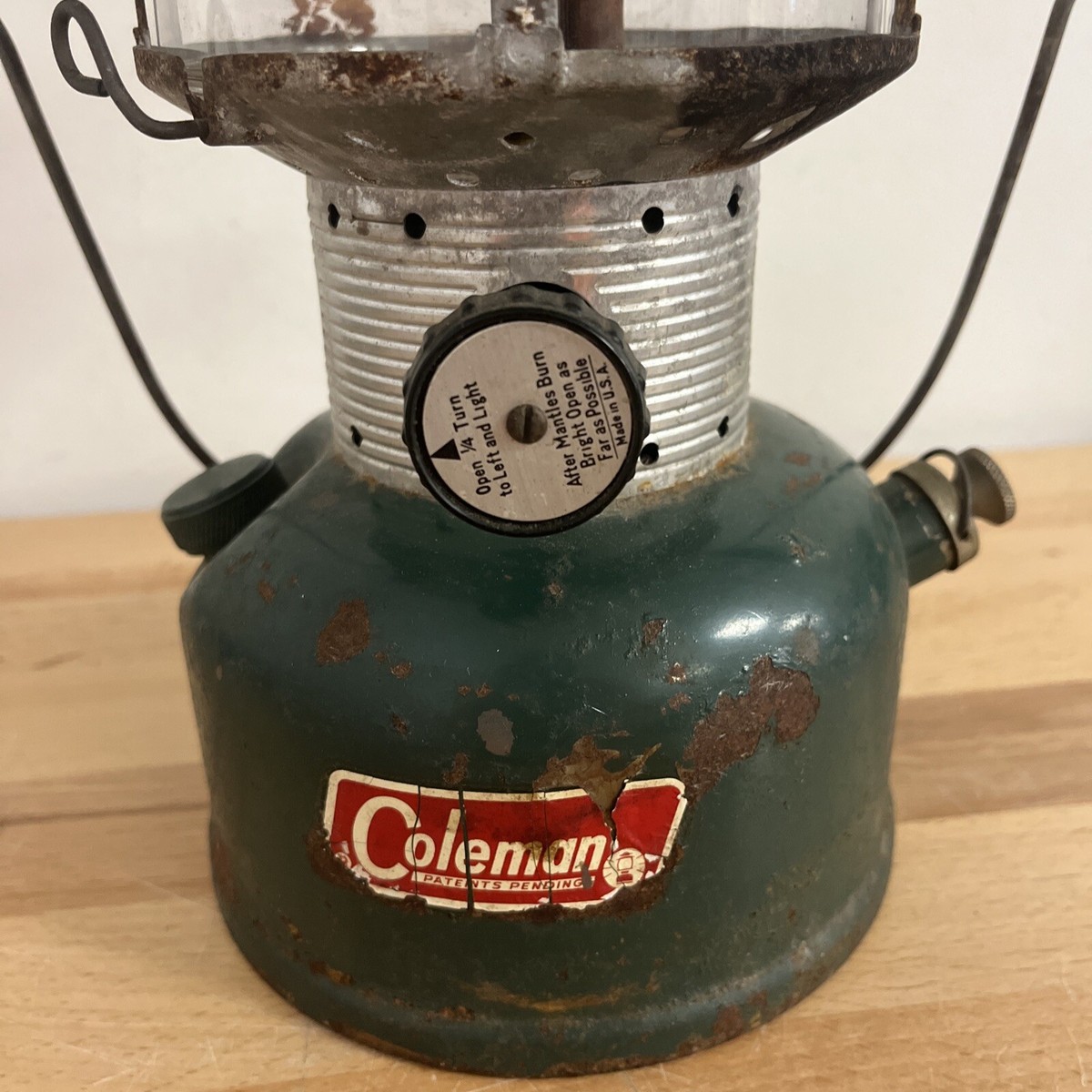 Vtg Coleman Lantern Dual Mantle Model 228F Big Hat | eBay