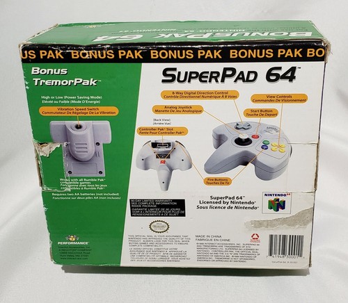 Superpad 64 N64 Controller With Box NO Tremorpak Performance Brand UNTESTED - Picture 4 of 6