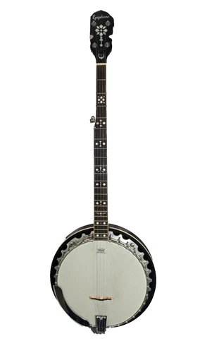 Epiphone 5-String Closed Back Mahogany Body Banjo with Eagle Emblem on Back
