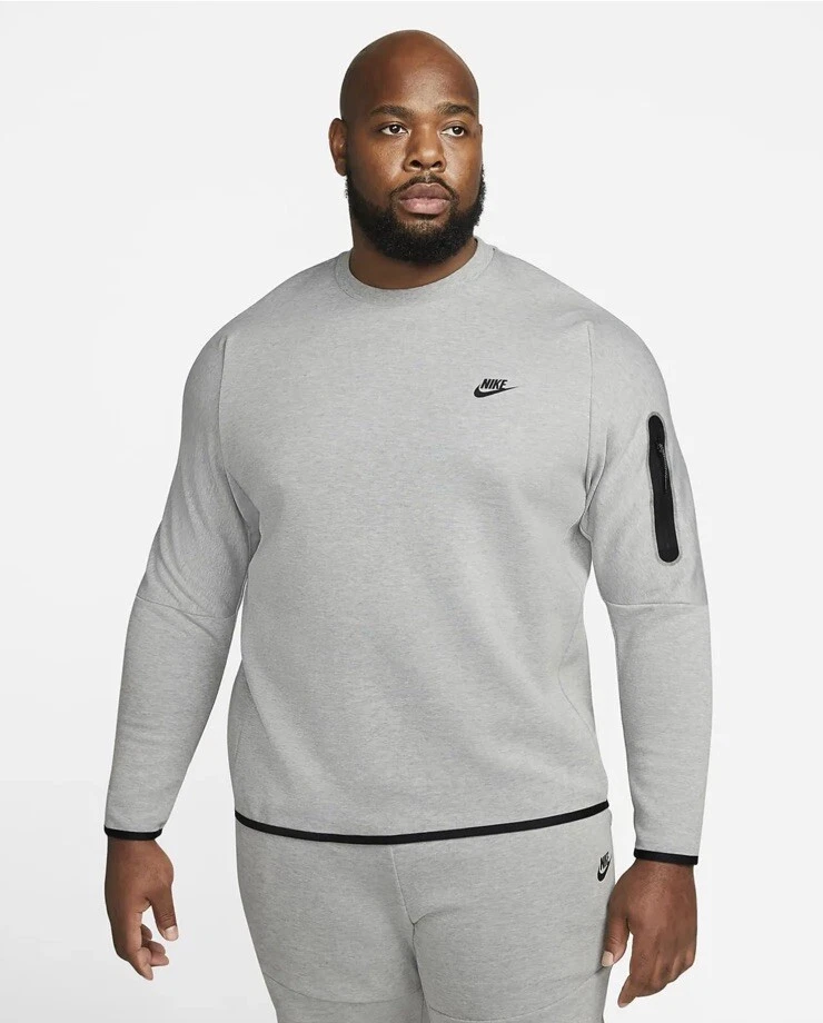 Mens Nike Tech Fleece Tracksuit Full Set Dark Heather Grey Black