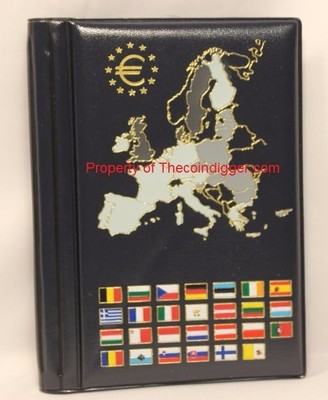 EURO Coin Wallet Album Holds 12 European Mint Sets Pages Euro Collection Book 