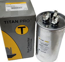 TitanPro TRCFD605 HVAC Round Motor Run Capacitor 60 5 MFD, 440/370Vac