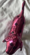 Victoria's Secret VS PINK Metallic Pink Stuffed Plush Dog 7  