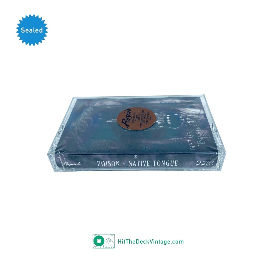 Poison - Native Tongue Cassette Tape (1993) w/ Hype Sticker US 1st Press SEALED - Image 3 of 4