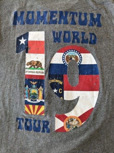 Hilltop Holdings Gray Short Sleeve T Shirt Momentum World Tour 19 Grateful Dead - Picture 4 of 7