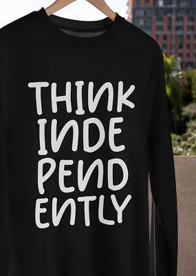 Think Independently Out Side The Box T-SHIRT Free Speech Independent Thought TEE