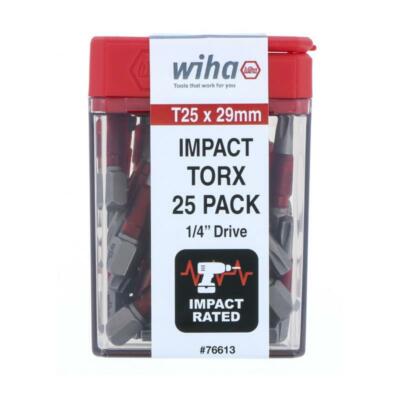 Wiha Tools 76613 MaxxTor Impact Bit Torx T25 - 29mm - 25 Pack