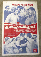 The East Side Kids NEATH BROOKLYN BRIDGE 1949 RE-RELEASE MOVIE POSTER 27X41"