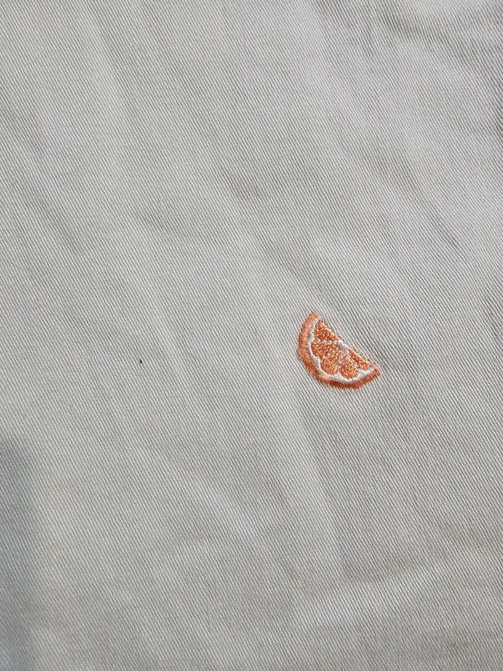 Caribbean Joe Womens Stretch Khaki Capri Cropped Pants Orange Designs Size 8 - Изображение 2 из 4