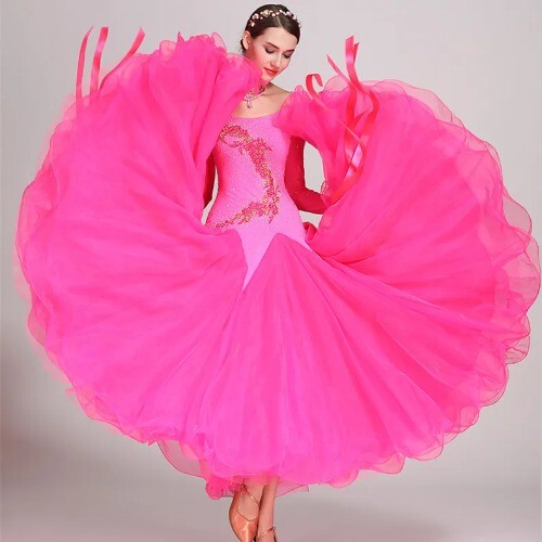 V-Back Swing Standard Dance Dress Ballroom Competition Dresses Tango Dance Wear - Picture 23 of 34