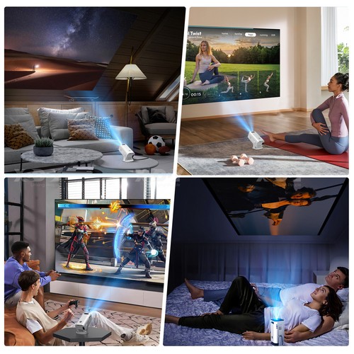 WIFI Bluetooth 5G 4K Home Theater Projector Smart Android HD Office USB HDMI LED - Picture 11 of 37