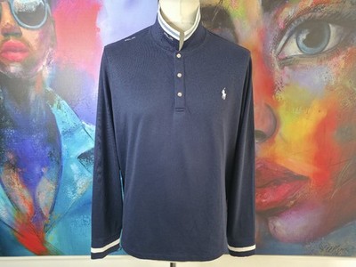   Ralph Lauren RLX Polo Longsleeve Tailored Fit XXL Dunkelblau Golf Premium  