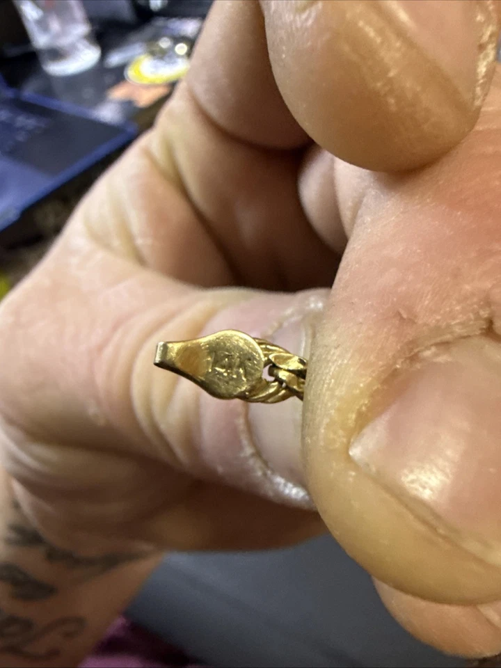 Pulsera Cuerda Oro Sólido 14K - Estampada 14K - Cadena Cuerda Clásica - Hombre’s/Mujer’s Foto 3 de 4