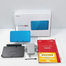 Nintendo 3DS Light Blue CTR-001 Boxed Dock Complete Tested JP