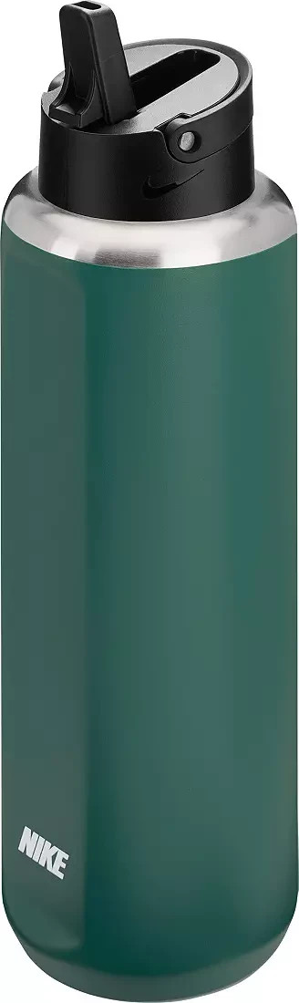 Nike SS Recharge Straw Water Bottle Cold Insulation 32oz Green BPA