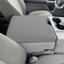 Center Console Armrest Cover For Ford F250 F350 F450 F550 2017-2025 Leather Gray