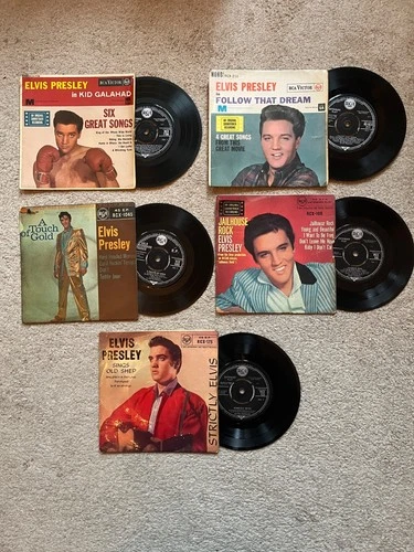 lot 5 x orig 7” ELVIS PRESLEY EP uk extended plays RCA 1958-64 rockabilly