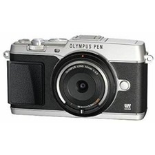OLYMPUS Mirrorless Camera PEN-P5 Body Silver w/Body Cap Lens BCL-1580 From Japan