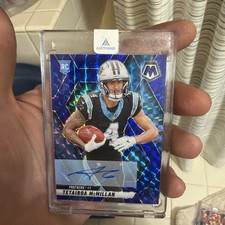2025 Panini Mosaic - Tetairoa McMillan Blue Mosaic Prizm Autographs /99 (AU, RC)