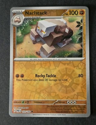 Pokemon - Naclstack 103/182 - Paradox Rift - Reverse Holo - NM/M
