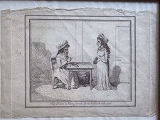 Antique  James Gillray Satirical Original Print Published 1794. 18th Century. 