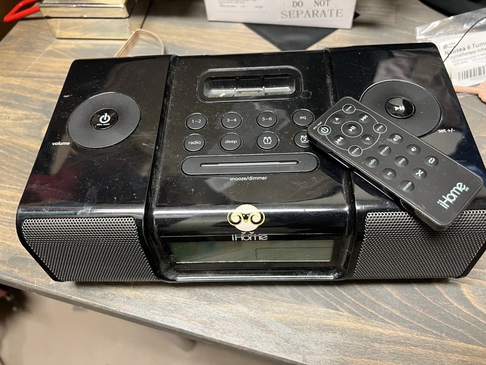 iHome iH9 Clock Radio Stereo Dock Untested AS IS