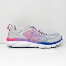 Under Armour Boys Assert 9 3024634-106 Gray Running Shoes Sneakers Size 5.5Y