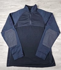 Condor Tactical Shirt L Mens Blue Combat Long Sleeve 1/4 Zip Ripstop Breathable